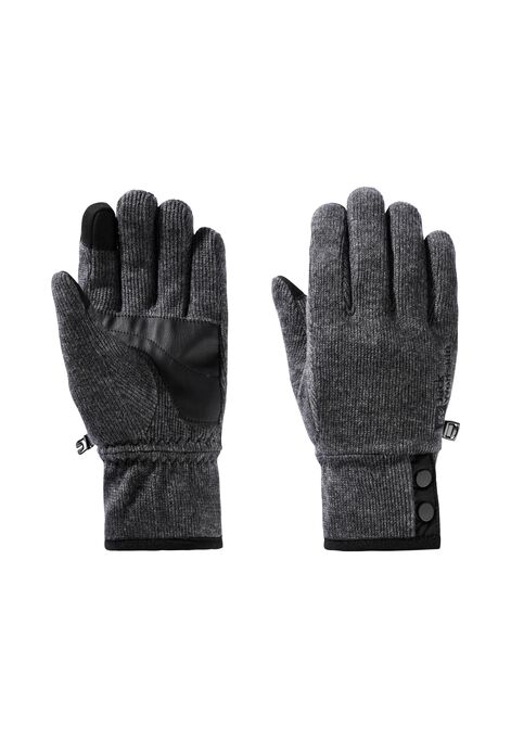 WINTER WOOL – Ladies\' M JACK dark WOLFSKIN grey GLOVE - - gloves